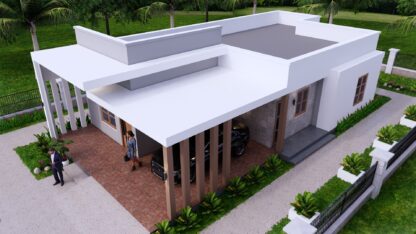 บ้าน ชั้น เดียว 8x17 เมตร 3 ห้องนอน 2 ห้องน้ำ แปลนเต็ม - Image 8