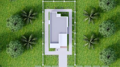 บ้าน ชั้น เดียว 8x17 เมตร 3 ห้องนอน 2 ห้องน้ำ แปลนเต็ม - Image 3
