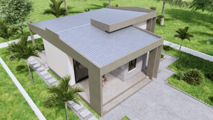 บ้านชั้นเดียว 9.6x9.9 เมตร 2 ห้องนอน 1 ห้องน้ำ - Image 12